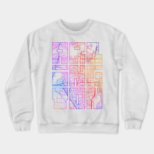 Arlington, USA City Map Typography - Colorful Crewneck Sweatshirt